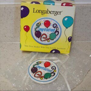 LONGABERGER Basket - Congratulations 1997 Basket - Vintage Tie-On 33685